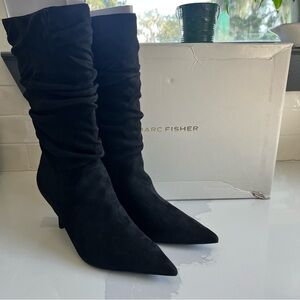 ♥️⚜️HOST PICK ♥️⚜️Marc Fisher Manya Faux Suede Pull On Slouch Mid Calf Boots
